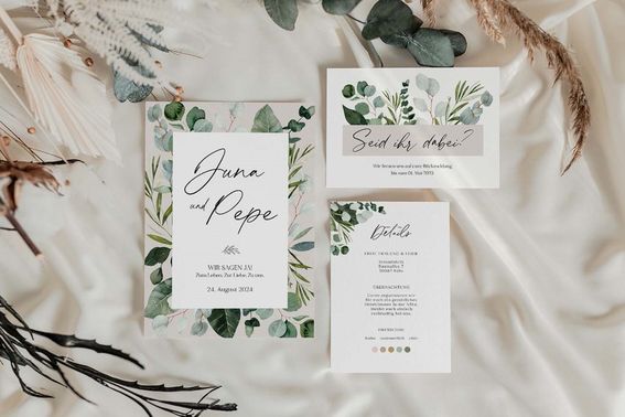 Hochzeitseinladung 2 Wild Child Wedding – gesehen bei frauimmer-herrewig.de