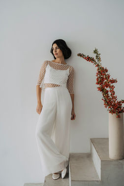 Brauthose braut zweiteiler zartes spitzenoberteil – gesehen bei frauimmer-herrewig.de