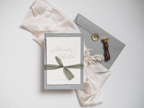 Hochzeitseinladung mit Wachssiegel – gesehen bei frauimmer-herrewig.de