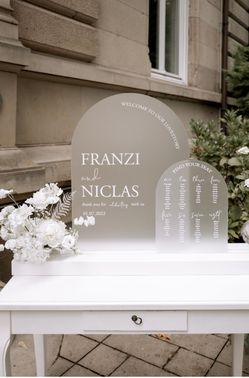 Namensschild für Hochzeit – gesehen bei frauimmer-herrewig.de