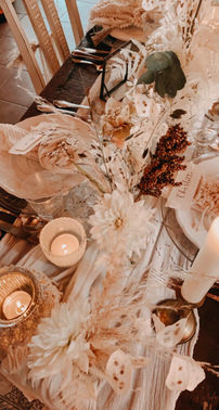 Boho Tischdeko Hochzeit – gesehen bei frauimmer-herrewig.de