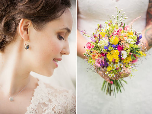 Brautstrauß mit bunten Wildblumen – gesehen bei frauimmer-herrewig.de