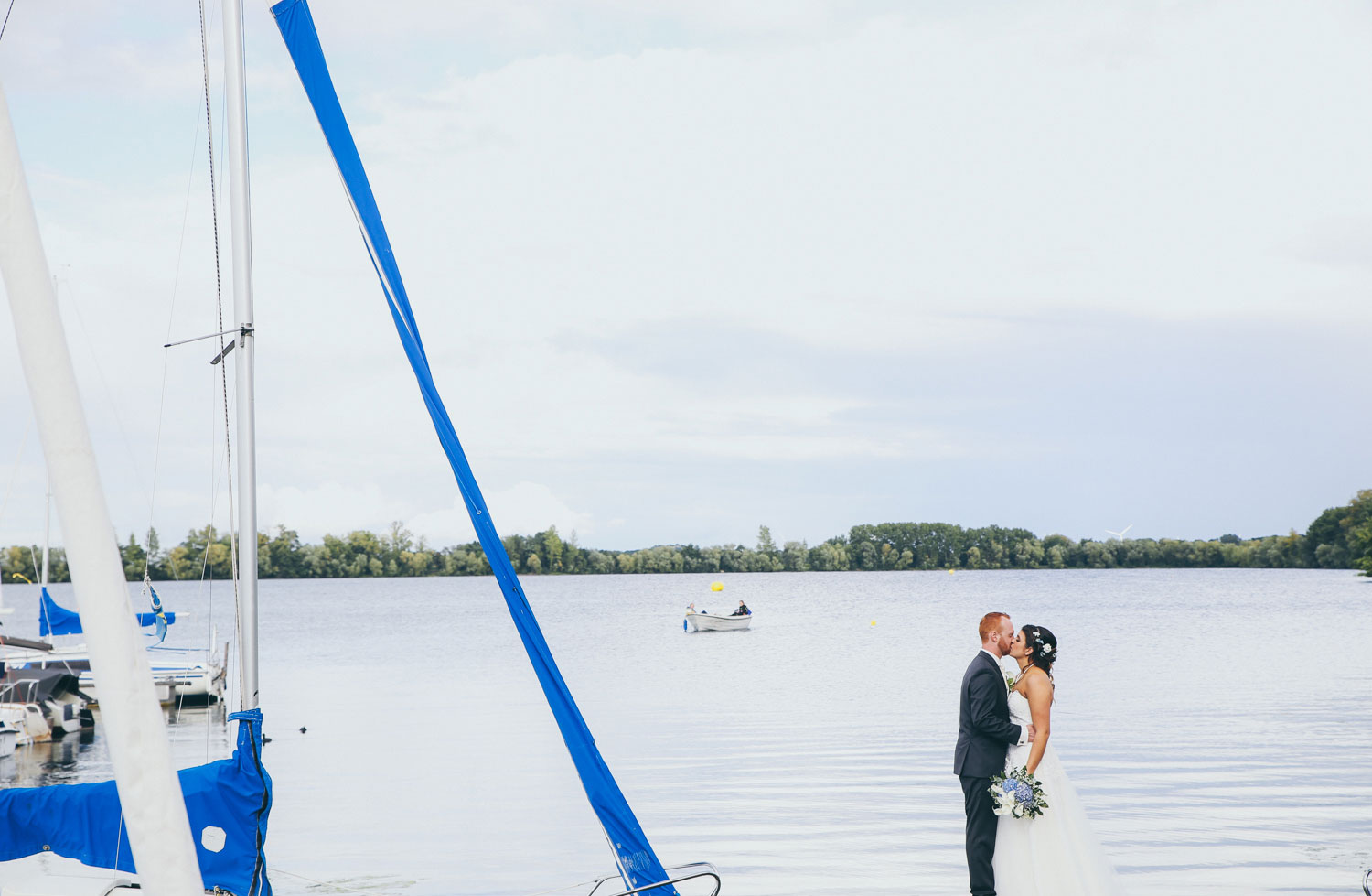 Hochzeit mit Strandparty am See