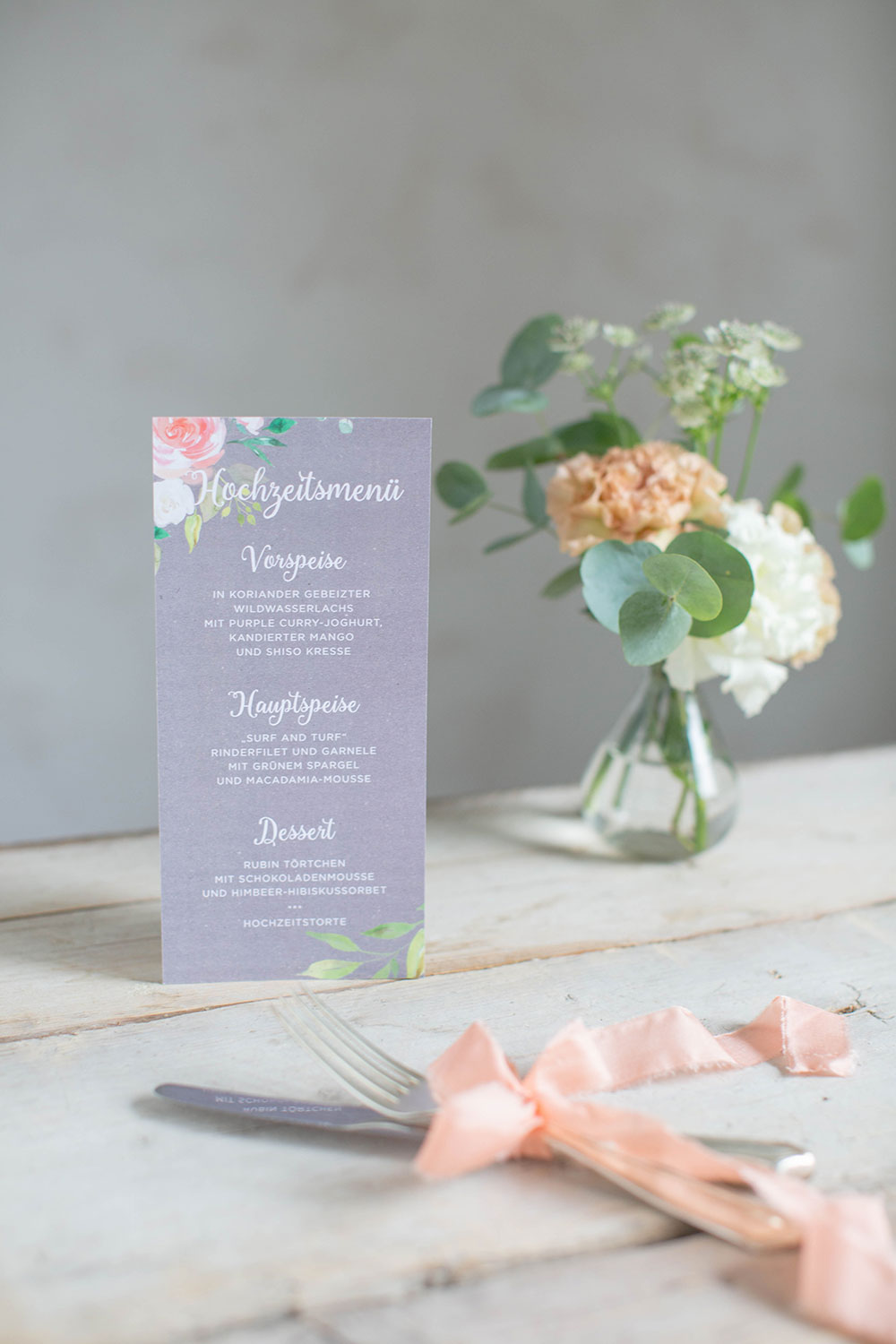Marry paper hochzeitspapeterie hochzeitskarten cotton rose menue 4211 – gesehen bei frauimmer-herrewig.de