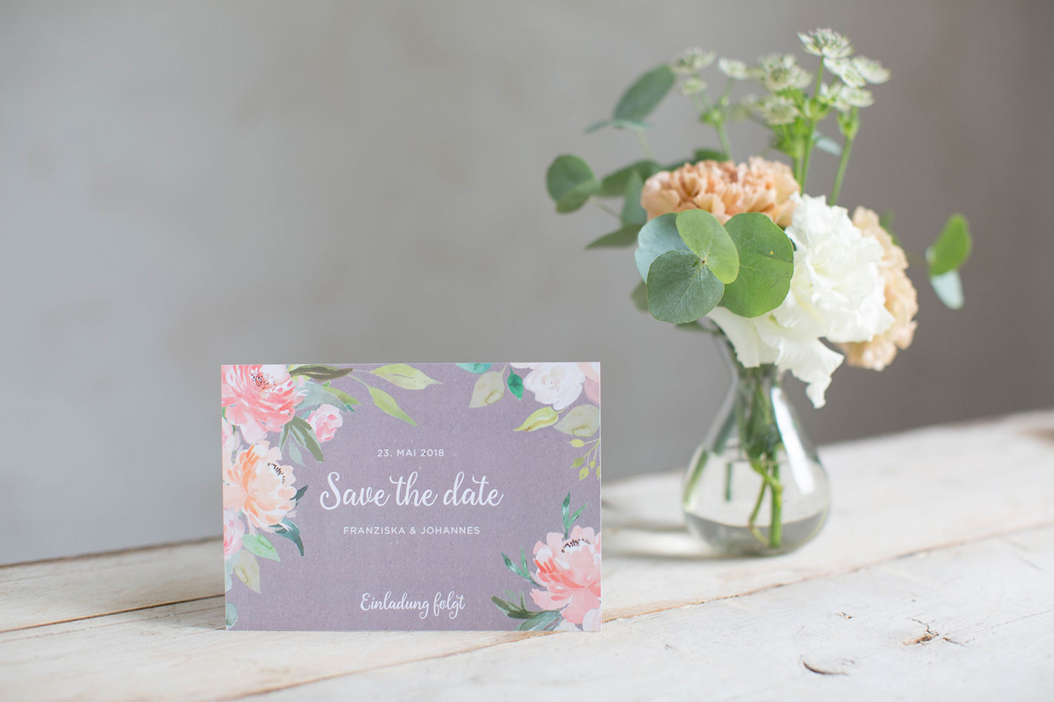 Marry paper hochzeitspapeterie hochzeitskarten cotton rose save the date 4177 – gesehen bei frauimmer-herrewig.de