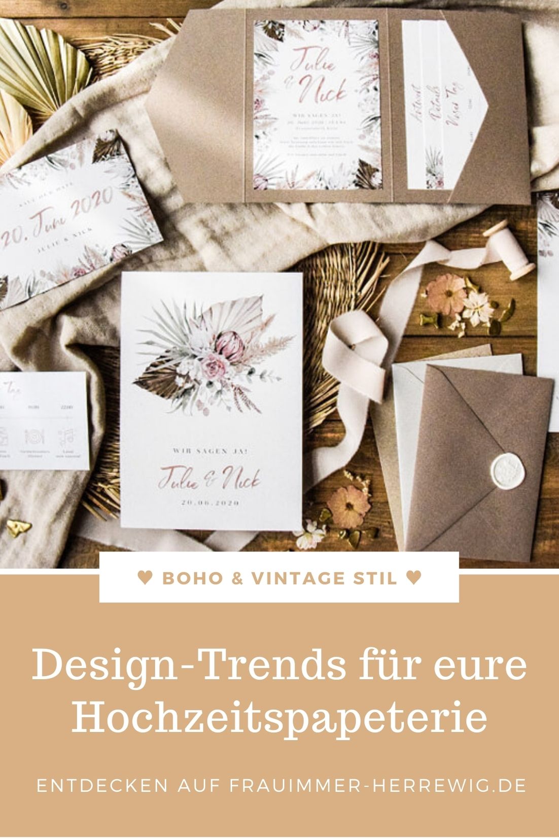 Hochzeitspapeterie trends – gesehen bei frauimmer-herrewig.de