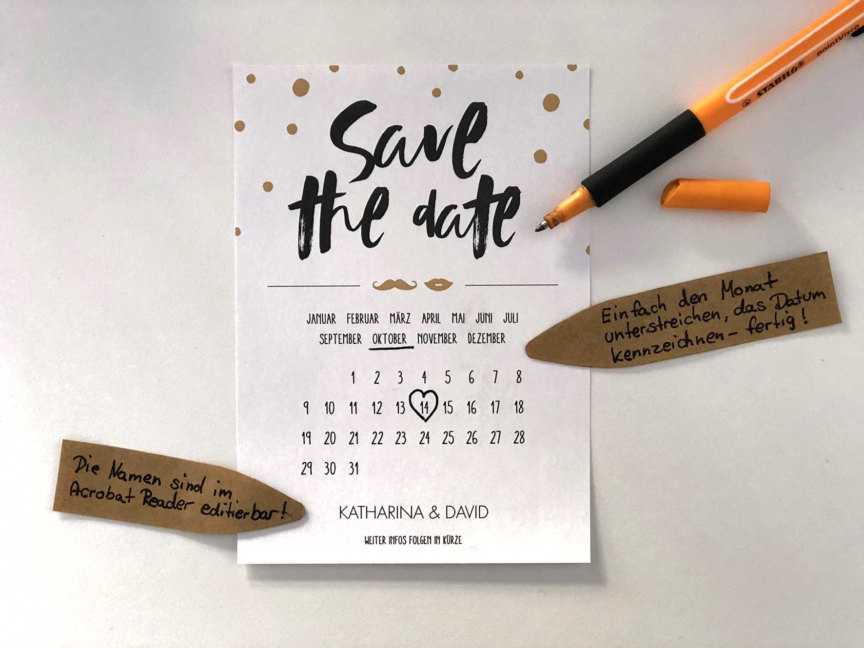 Deine Kostenlose Save The Date Karte Von Liebelein Will Frau Immer Herr Ewig