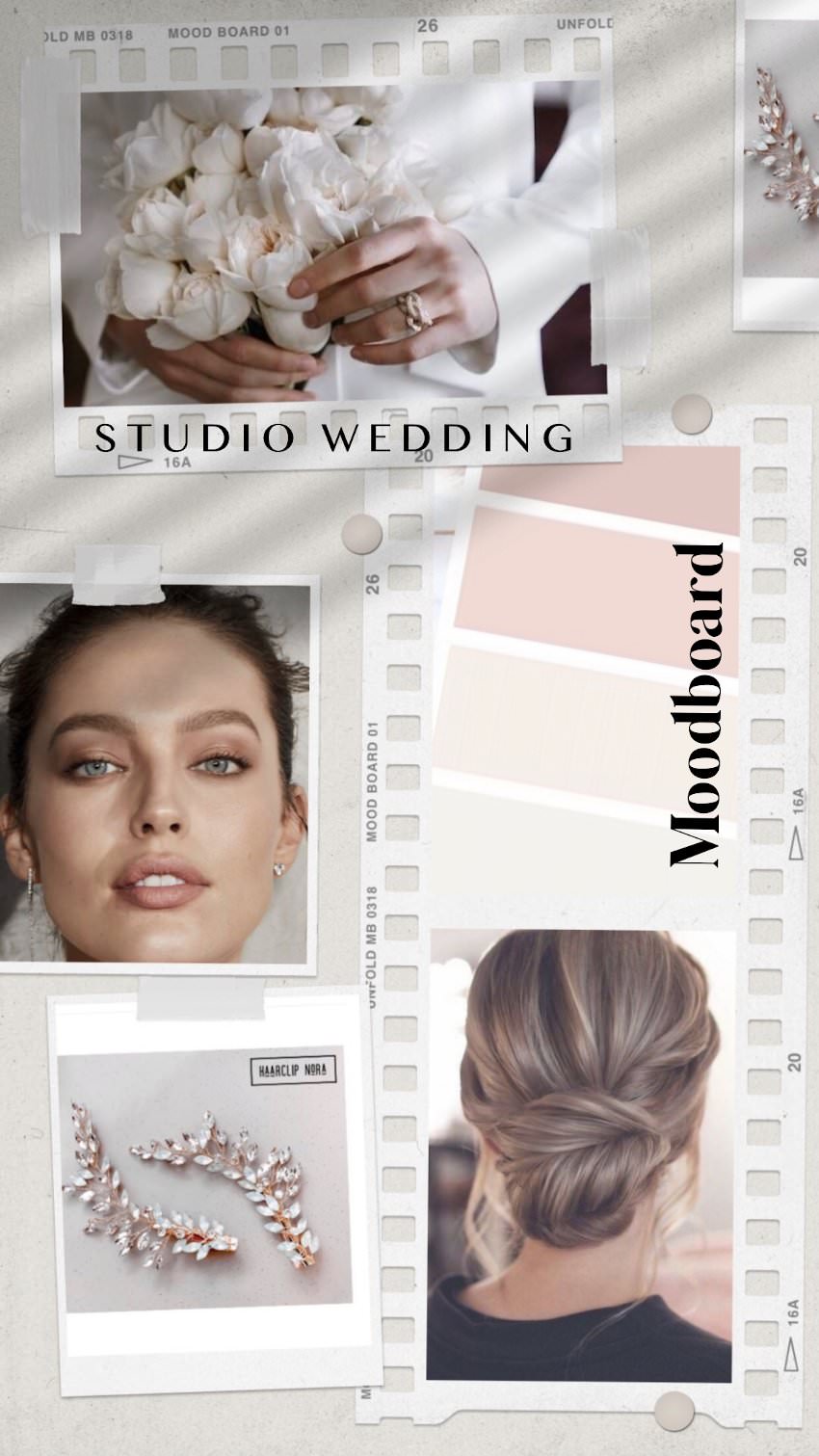 Moodboard Brautstyling Bonn 1 – gesehen bei frauimmer-herrewig.de