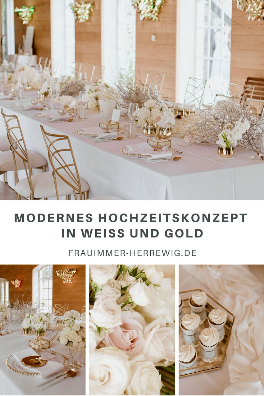 Hochzeitskonzept weiss gold – gesehen bei frauimmer-herrewig.de