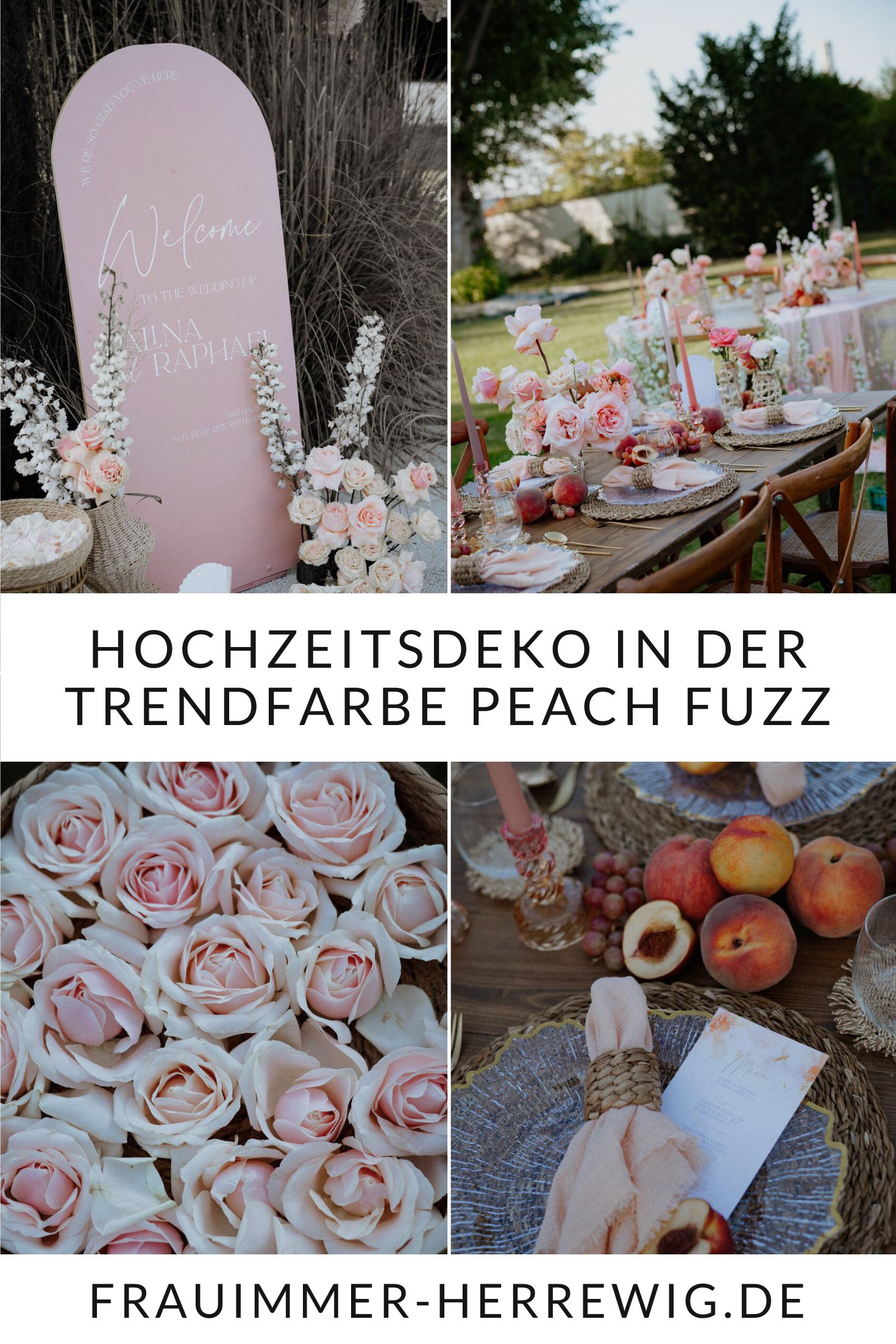 Hochzeitsdeko peach fuzz – gesehen bei frauimmer-herrewig.de