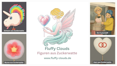 Fluffy Clouds - Figuren aus Zuckerwatte